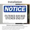 Signmission Filtered Air Box Sticker End Up, 7 in W x Rectangle, Vinyl Decal OS-2PACK-NS-D-57-L-12503 - alternate 4